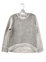 Athleta Womens Wool Blend Heather Gray Mixed-Media Extra Soft Sweater Size XS - £8.55 GBP