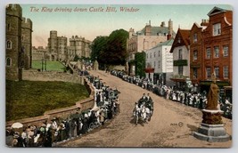 England The King Driving Down Castle Hill Windsor Postcard R23 - £5.55 GBP