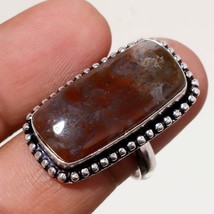 Red Moss Agate Gemstone Handmade Fashion Ethnic Ring Jewelry 8.50&quot; SA 7337 - £3.18 GBP