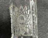 Vintage EAPG Antique Toothpick Holder Star Hobstar Zipper Wheat Clear Gl... - $4.95