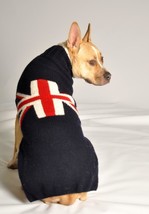 Union Jack  Flag Dog Sweater Chilly Dog Hand Knit Wool  XXS-XXXL Pet Pup... - £25.88 GBP+