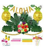 103 piece Hawaiian Party decor kit new flamingos flowers etc - $26.80 CAD
