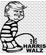 Trump Peeing On Harris Walz Vinyl Decal US Made US Seller Anti Harris Walz - £5.37 GBP+