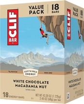 CLIF BAR - White Chocolate Macadamia Nut Flavor - Made with Organic Oats - 9g Pr - £41.01 GBP