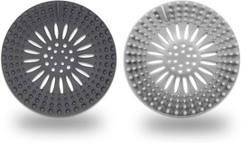 2 ct Pack Silicone Sink Debris Strainer Bathroom Shower Drain Hair Catchers - £3.15 GBP