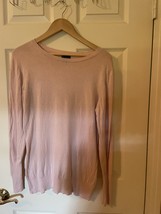 WORTHINGTON Size Large Women&#39;s Top Pullover Long Sleeve Round Neck Pink Sweater - £8.85 GBP