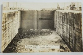 Panama Canal 1914 Filling North Section of Gatun Locks Postcard P3 - £11.68 GBP