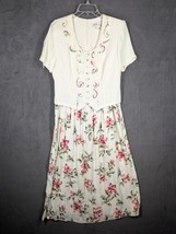 Betsy’s Things Dress Size 14 White Floral Maxi Shift Shirt - £15.03 GBP