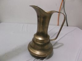 Nickel Plated Brass Vintage Pitcher 8" Decorative Piece - $17.31