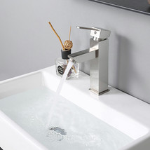 Bathroom Faucet To Vessel Sink Basin Mixer Tap Brushed Nickel Aqt0038 - £70.50 GBP
