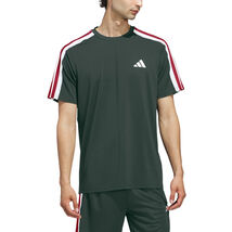 adidas Men's 3-Stripes T-Shirt Moisture Wicking Performance Tee New S M ... - $18.99