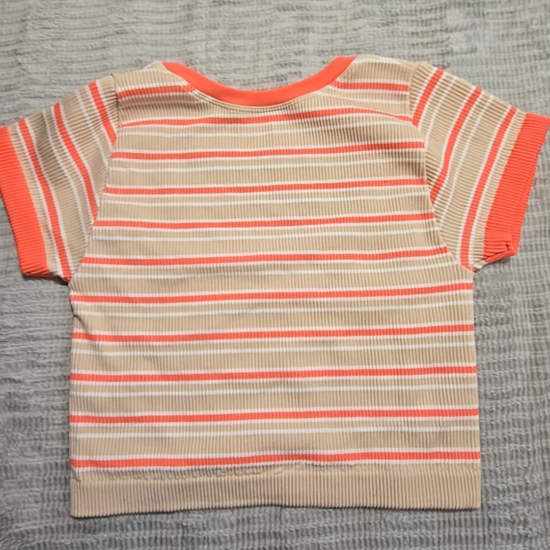 Offline By Aerie Top Womens Medium Scoop Neck Seamless Ribbed Crop Active Tee Item image 8