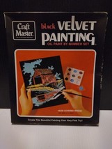 NIB Vintage/Antique (1973) Black Velvet Painting 8 X 10 Covered Bridge #14038 - £14.93 GBP