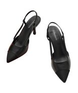 C.Paravano Women&#39;s Pointed Toe Slingback Pumps Black Size 9.5 - $62.26 CAD