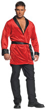 Underwraps Men&#39;s Smoking Jacket, Red/Black, One Size - £70.62 GBP