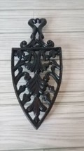 Vintage Cast Iron Footed Trivet Stand 8 3/4” Tall - Beautiful Design - £13.37 GBP