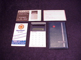 Vintage Sharp ELSI MATE EL-852 Calculator, with Case, Instructions, Pape... - $9.95
