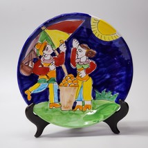 Italian Hand Painted 10&quot; Wall Plate Decorative Very Good Condition - The Cellar - £27.52 GBP