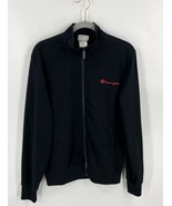 Champion Mens Track Jacket Size Small Black Red Zip Up Athletic - €29,02 EUR