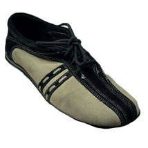 DAVID TATE Laced Oxford Beige &amp; Black Suede Leather Womens Size 6N - £21.34 GBP