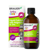 Brauer Baby &amp; Kids Liquid Calcium with Magnesium &amp; Zinc 200mL Oral Liquid - £76.69 GBP