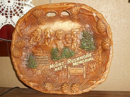 Vintage Mount Rushmore Souvenir Taco Syroco Collector Wall Plate 12&quot; X 10 1/2&quot; - £15.00 GBP