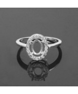 Sterling Silver Semi Mount 6x8 mm Oval Engagement Ring Setting Semi Moun... - £20.17 GBP