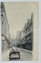 UK York Stonegate Scene on Street Wagon Shops People c1900s Postcard T11 - £4.68 GBP
