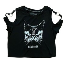 BlackCraft Cult Lucipurr Crop Top Shirt Junior Size Small Hot Topic Excl... - $18.00