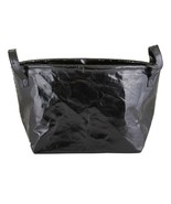 Washable Paper Mettalic Black Pet Storage Tote Caryall 12.5 x 8.5 SB Des... - £23.29 GBP