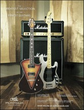 Ernie Ball Music Man Armada &amp; Sabre Bass Guitar Marshall Amp advertisement print - £3.36 GBP