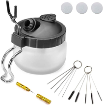4 Set Airbrush Cleaning Kit Airbrush Cleaning Pot with Air Filter Mat and Holder - £18.25 GBP