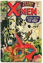 X-MEN #23 1966-MARVEL COMICS-NEFARIA -- Battle Cover vg- - $94.58