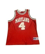 Vintage 1990&#39;s Maryland Terrapins Majestic NCAA Basketball Jersey Red Me... - $54.86 CAD
