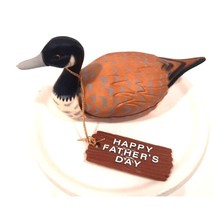 Vintage 1980’s Enesco Duck Happy Fathers Day Bird Figurine RUDDY DUCK Gift - $9.41