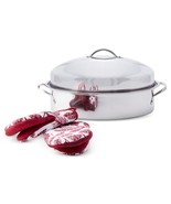 The Cellar Stainless Steel 8-Qt Covered Oval Roaster with Rack, - $30.00