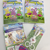 2 Easter Egg Decorating Coloring Kit Bunny Decorate 24 Eggs Tongs Apron ... - £7.07 GBP