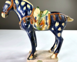 Antique Chinese Tang Dynasty Style Pottery Sancai Horse Blue Yellow Gree... - £314.55 GBP