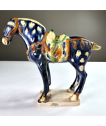 Antique Chinese Tang Dynasty Style Pottery Sancai Horse Blue Yellow Gree... - €347,37 EUR