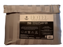 Member&#39;s Mark 700 TC Striped Egyptian Cotton Hotel Premier Collection Sheet Set - £39.52 GBP