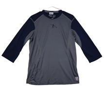 Nike Pro Combat Dri Fit Fitted Shirt Mens Size M Blue Long Sleeve workout hiking - £19.76 GBP