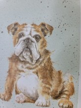 Bulldog Puppy Print of Watercolor by Hannah Dale Matted 8 x 10 Inch - £11.67 GBP