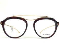 Etro Eyeglasses Frames ET2648 220 Brown Purple Tortoise Gold Round 53-18-140 - £47.71 GBP