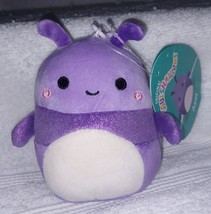 Squishmallows  Axel the Purple Beetle 3.5&quot;H Clip-on NWT - £8.21 GBP