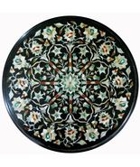 Marble Pietra dura Inlay Centre Table Top 36"x36" Shape: Round - $2,600.50