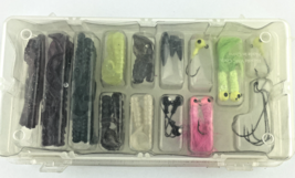 Fishing Tackle Box 14 Compartments w Various Types of Lures - £11.51 GBP