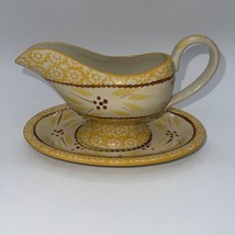 Temptations by Tara Old World Yellow Gravy Boat and Underplate - £15.73 GBP