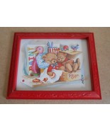 Vintage C. Hansen Sleeping Time Print in Red Frame - $14.70