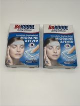 2 pack Be Koool Adult Migraine Cooling Relief Gel Sheets 4ct - $18.71