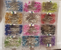 AIEX 1200 Pieces Sewing Pins Multicolor Head Pins Straight for Dressmaker - €23,25 EUR